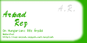 arpad rez business card